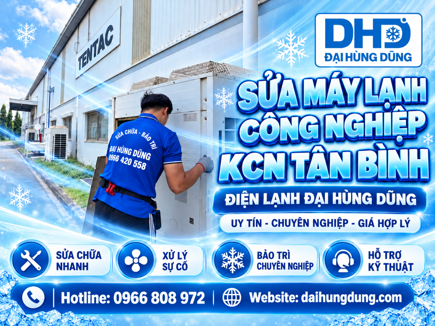 Sửa Máy Lạnh Công Nghiệp KCN Tân Bình