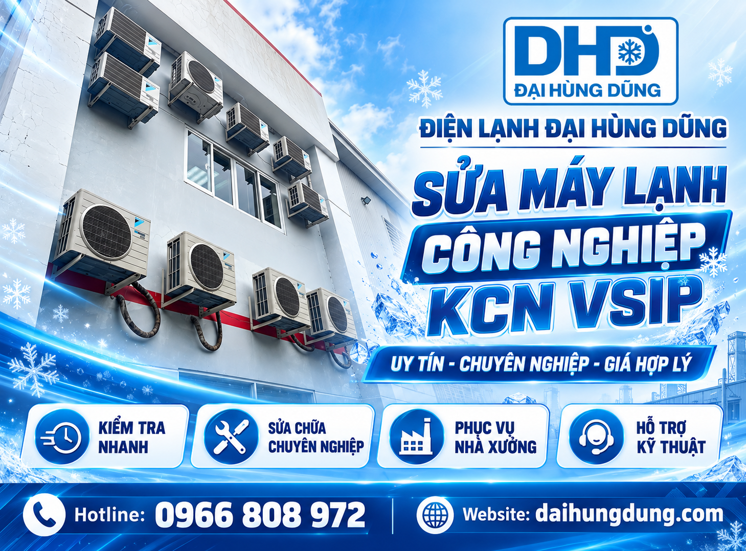 Sửa Máy Lạnh Công Nghiệp KCN VSIP