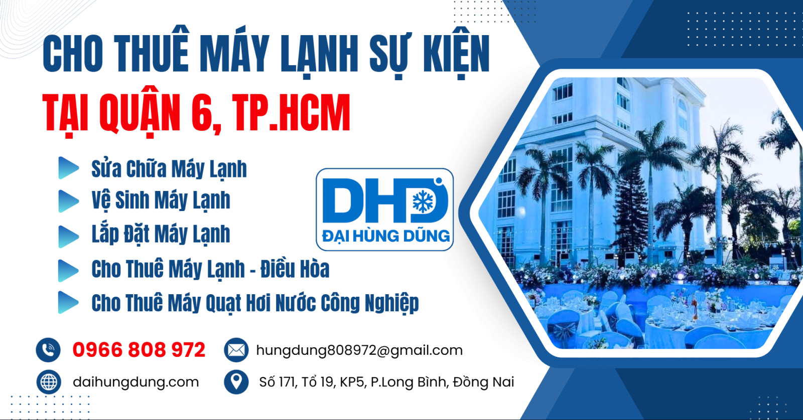 Cho Thuê Máy Lạnh Sự Kiện Tại Quận 6, HCM