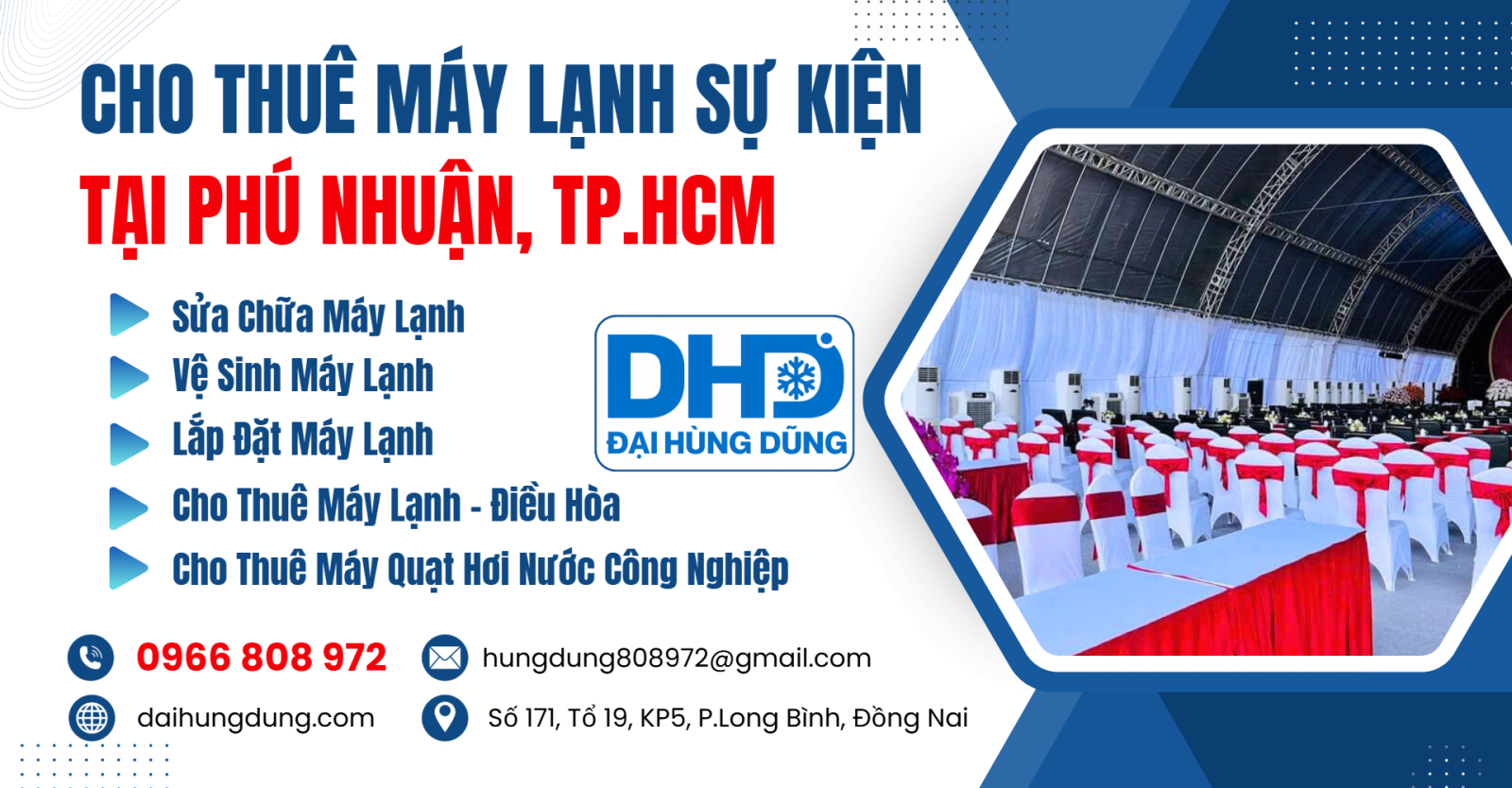 Cho Thuê Máy Lạnh Sự Kiện Tại Phú Nhuận, HCM