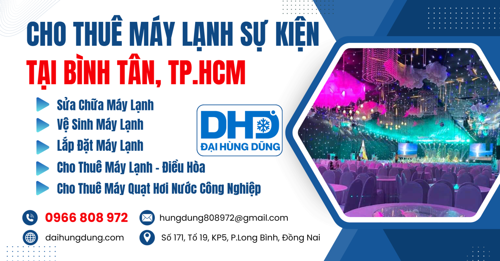 Cho Thuê Máy Lạnh Sự Kiện Tại Bình Tân