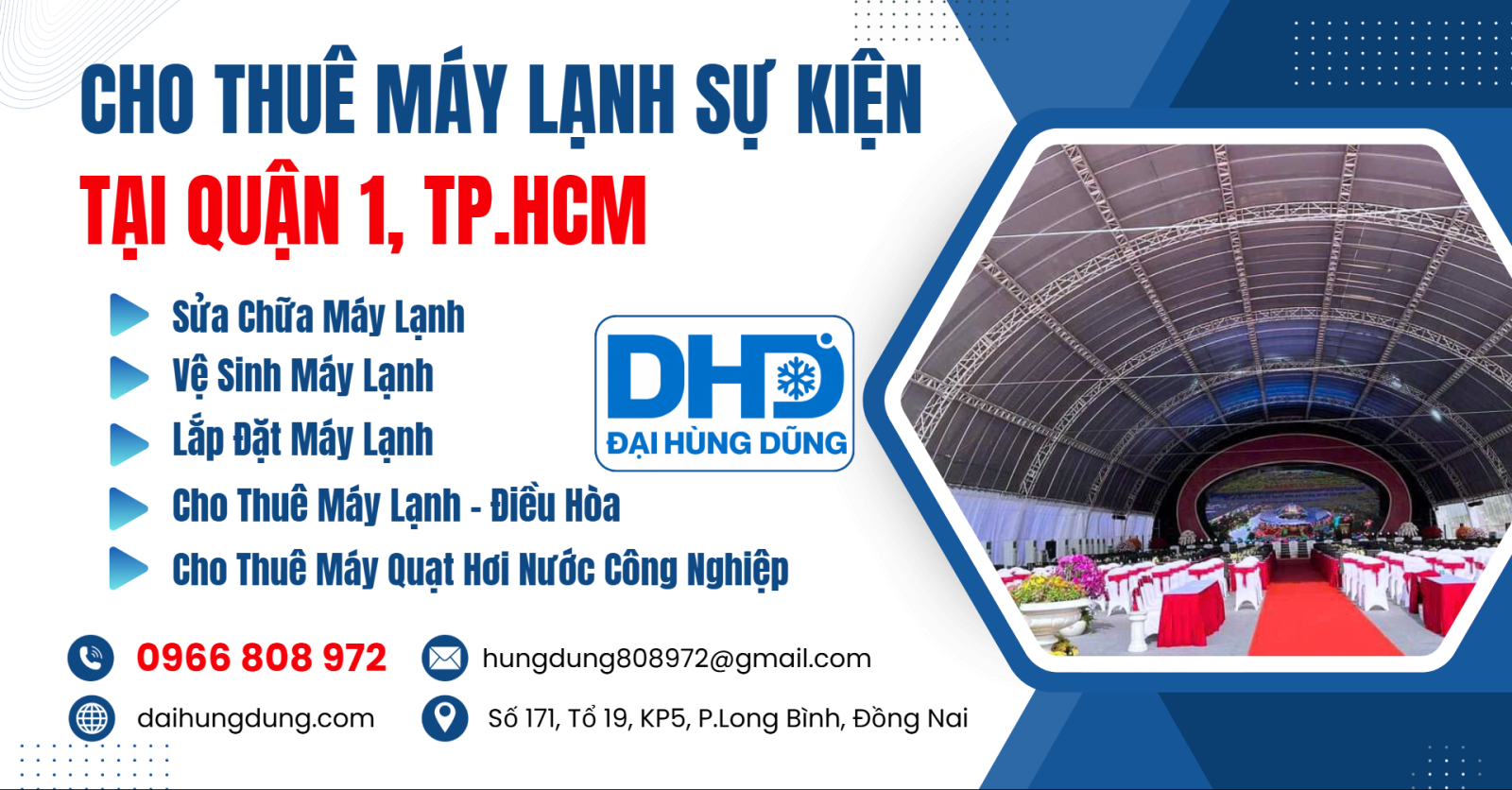 Cho Thuê Máy Lạnh Sự Kiện Tại Quận 1