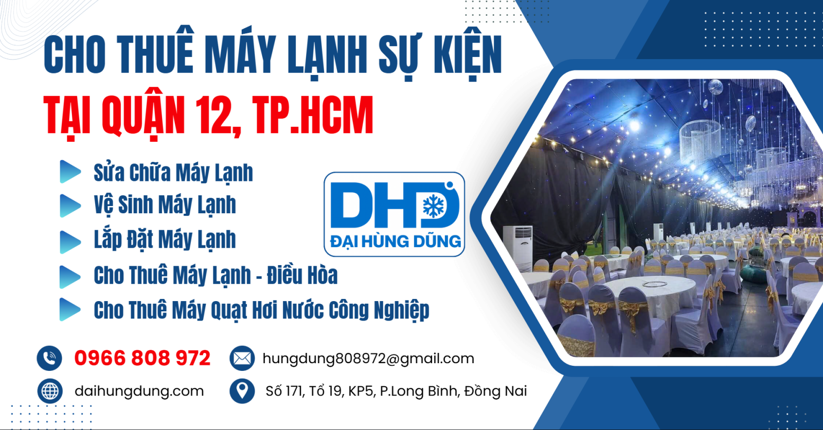 Cho Thuê Máy Lạnh Sự Kiện Tại Quận 12, HCM