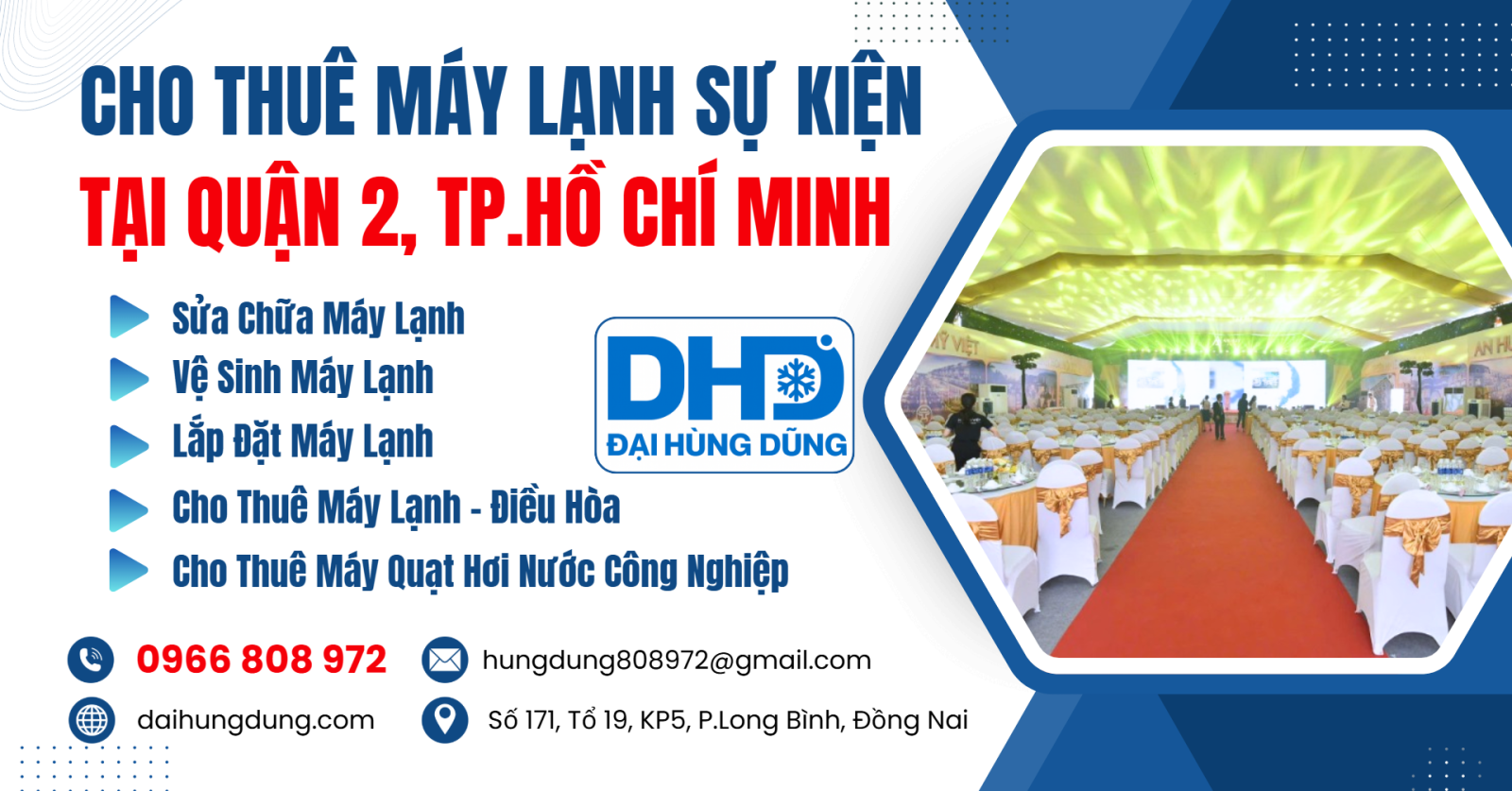 Cho Thuê Máy Lạnh Sự Kiện Tại Quận 2