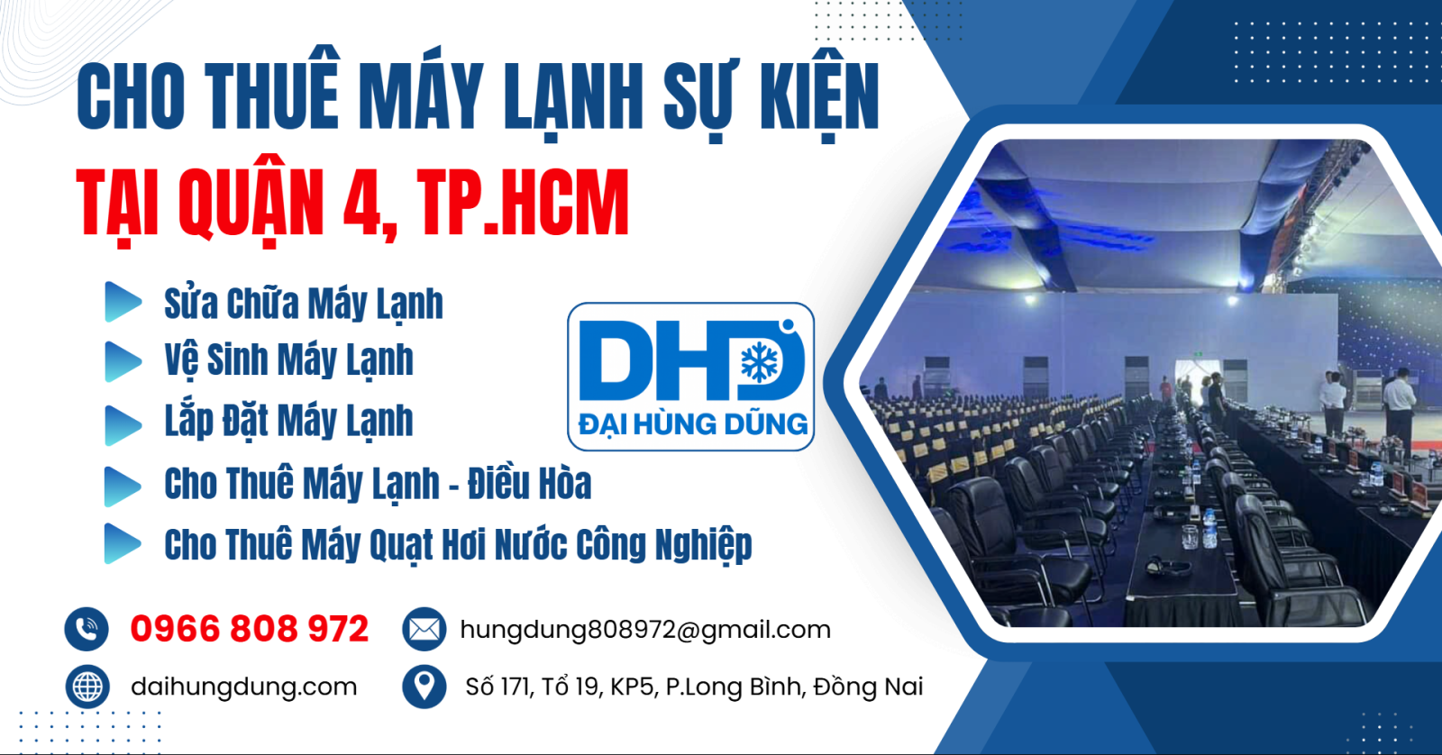 ho Thuê Máy Lạnh Sự Kiện Tại Quận 4, HCM