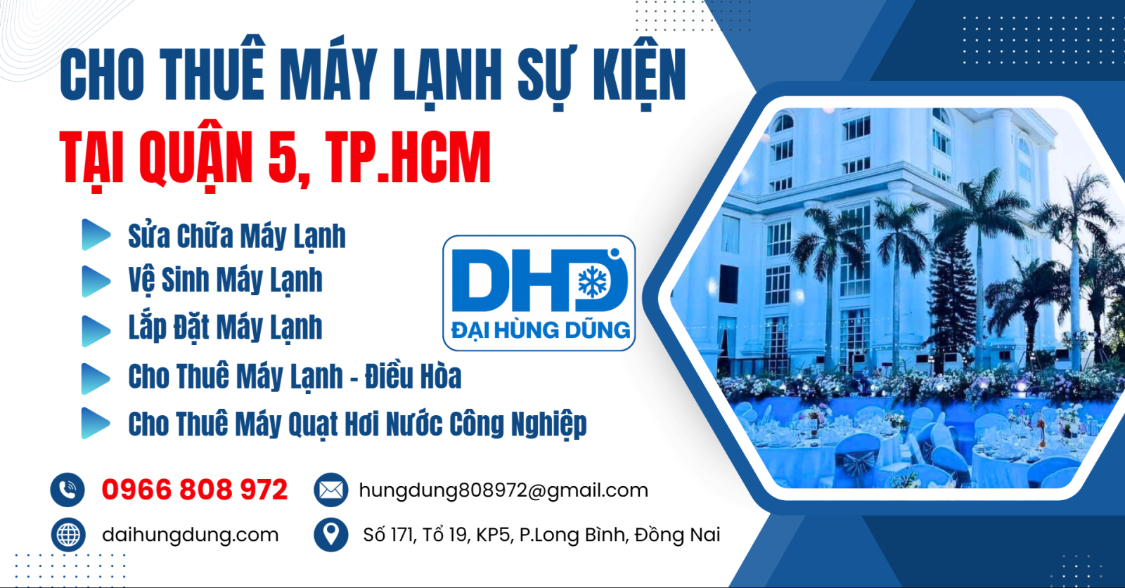 Cho Thuê Máy Lạnh Sự Kiện Tại Quận 5, HCM