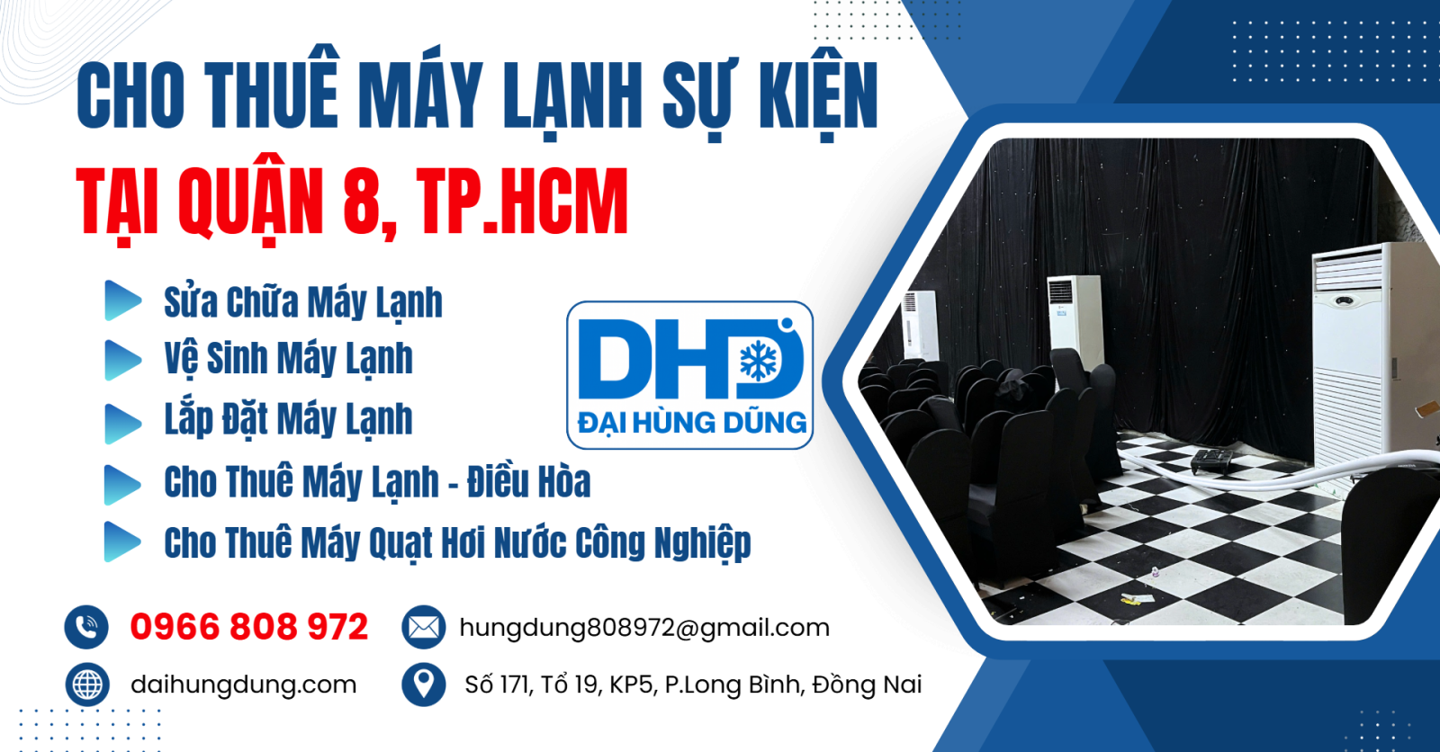 Cho Thuê Máy Lạnh Sự Kiện Tại Quận 8, HCM