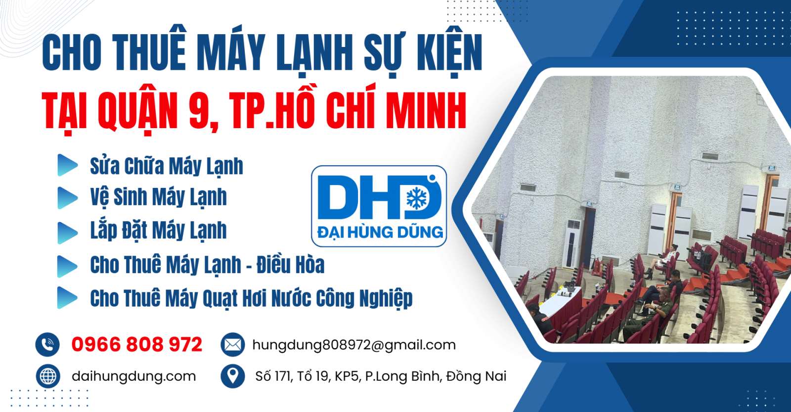 Cho Thuê Máy Lạnh Sự Kiện Tại Quận 9