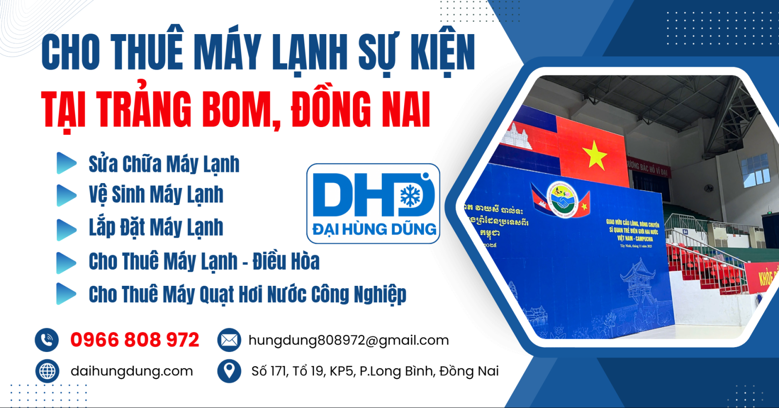 Cho Thuê Máy Lạnh Sự Kiện - Công Nghiệp Tại Trảng Bom