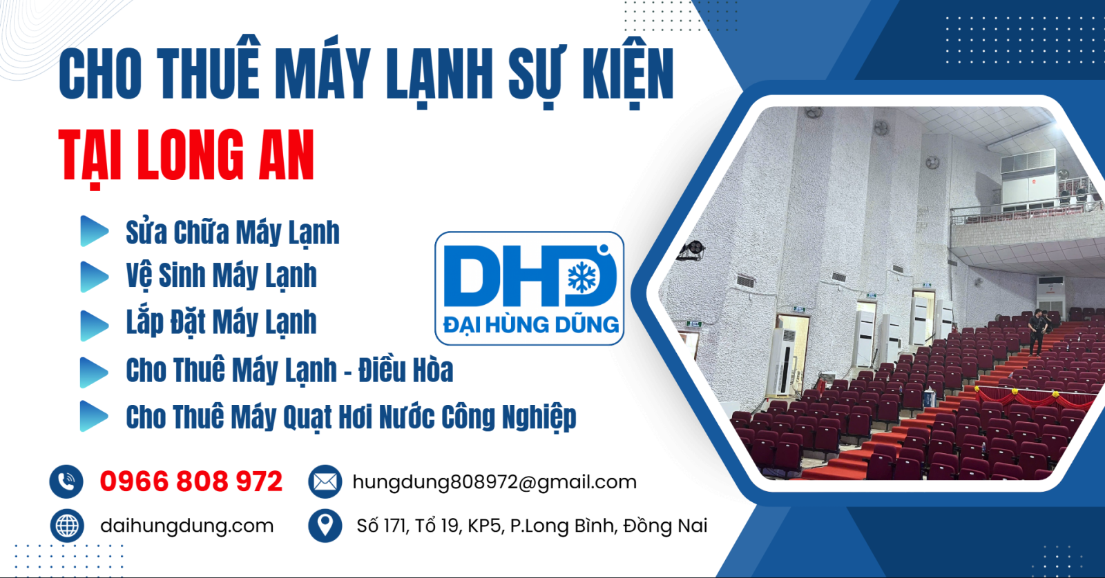 Cho Thuê Máy Lạnh Sự Kiện Tại Long An