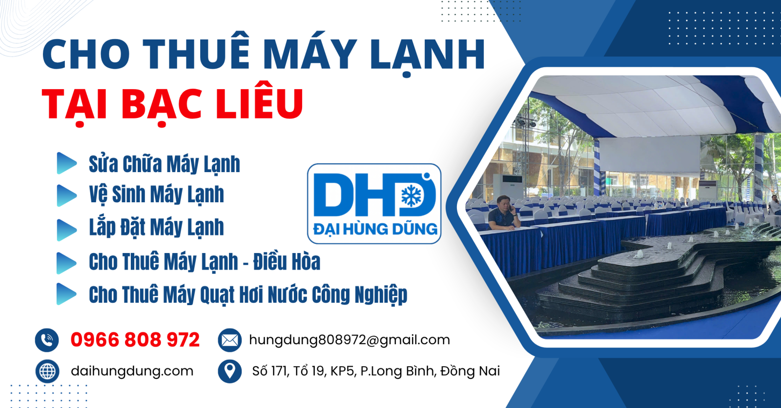 Cho Thuê Máy Lạnh Công Nghiệp Tại Bạc Liêu