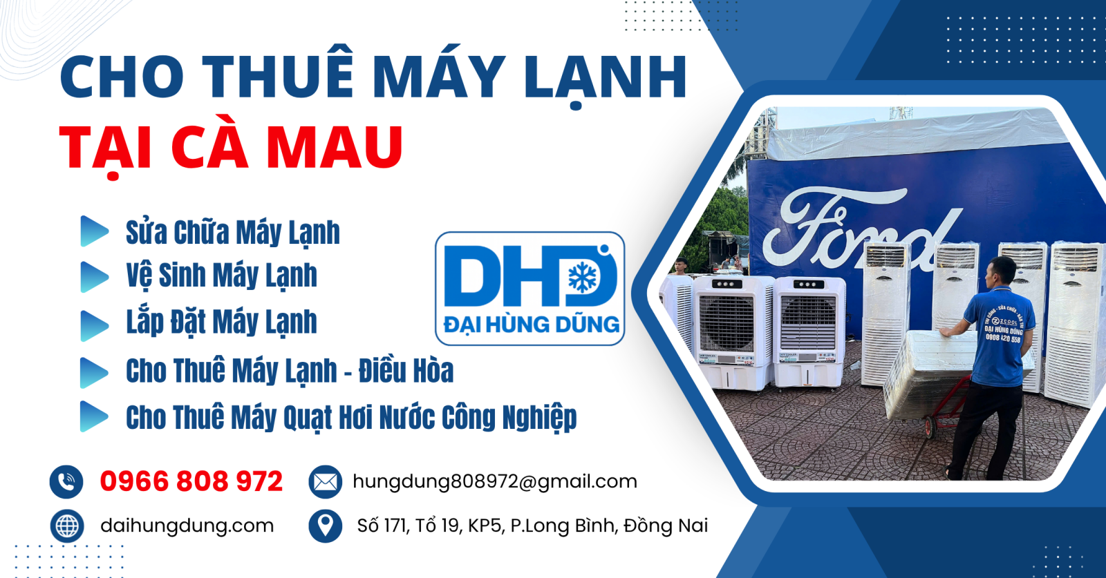 Cho Thuê Máy Lạnh Công Nghiệp Tại Cà Mau