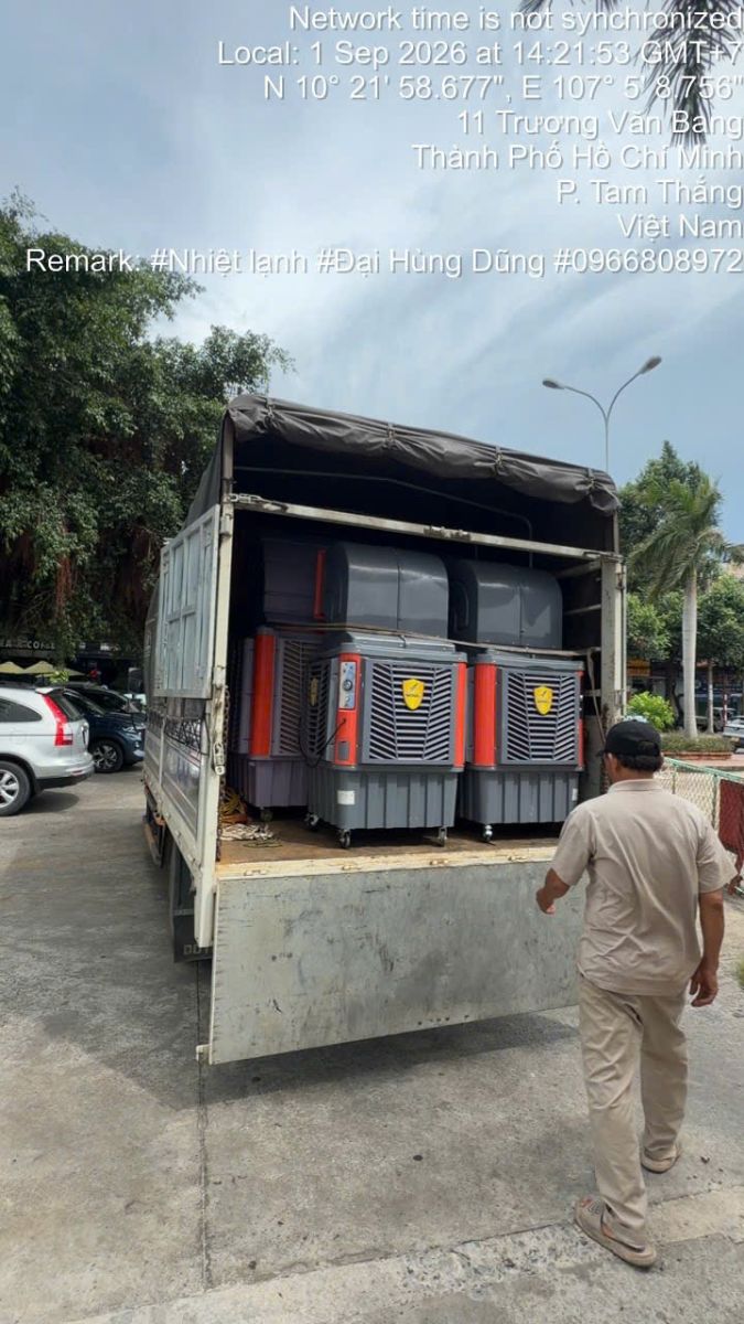 Cho Thuê Quạt Công Nghiệp - Xe Tải Chở Quạt Hơi Nước Giao Tận Nơi Của Điện Lạnh Đại Hùng Dũng