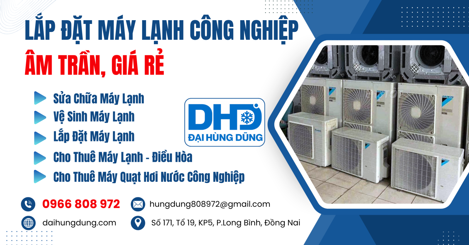 Máy lạnh công nghiệp âm trần, giá rẻ
