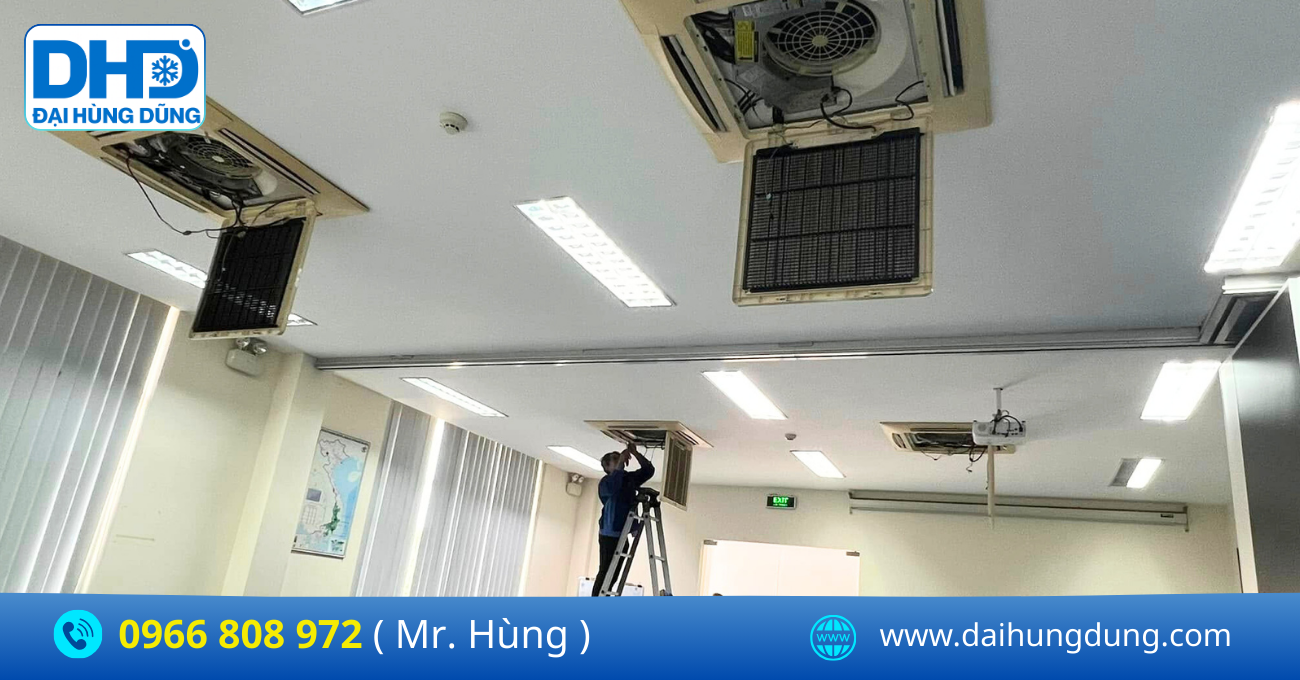 Thi Công Lắp Đặt Máy Lạnh Âm Trần Cũ Giá Rẻ Tại Đồng Nai