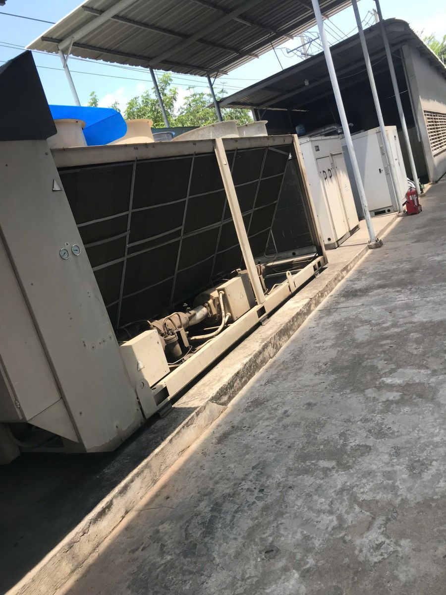 Thanh Lý Máy Lạnh Công Nghiệp Cũ Cụm Chiller Giải Nhiệt Gió Tại Điện Lạnh Đại Hùng Dũng