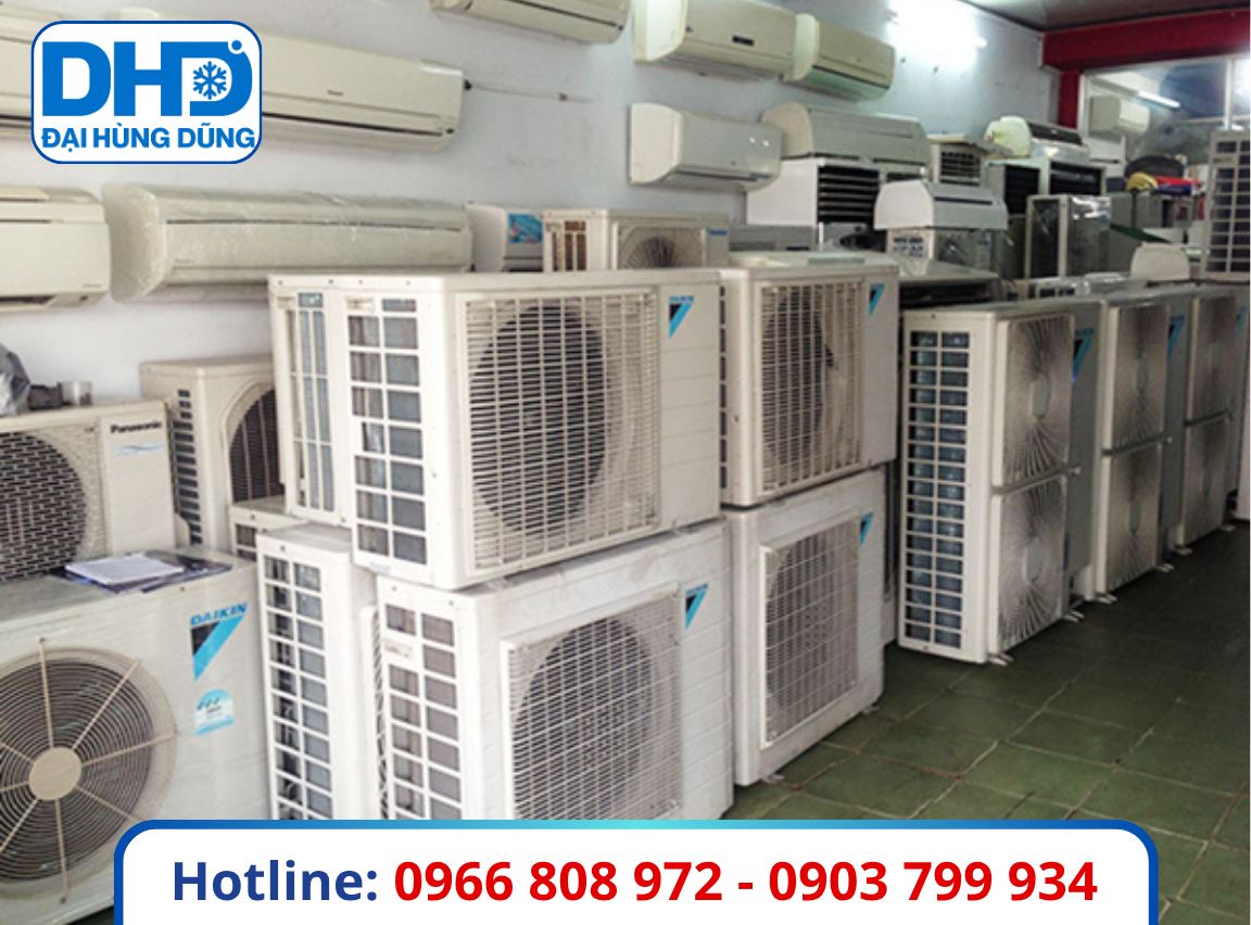 Thu Mua Máy Lạnh Công Nghiệp Cũ số lượng lớn tại kho Điện Lạnh Đại Hùng Dũng