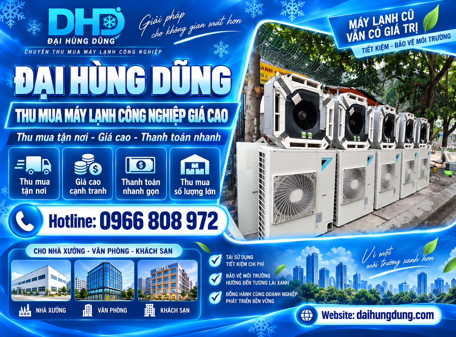 Thu Mua Máy Lạnh Công Nghiệp Giá Cao